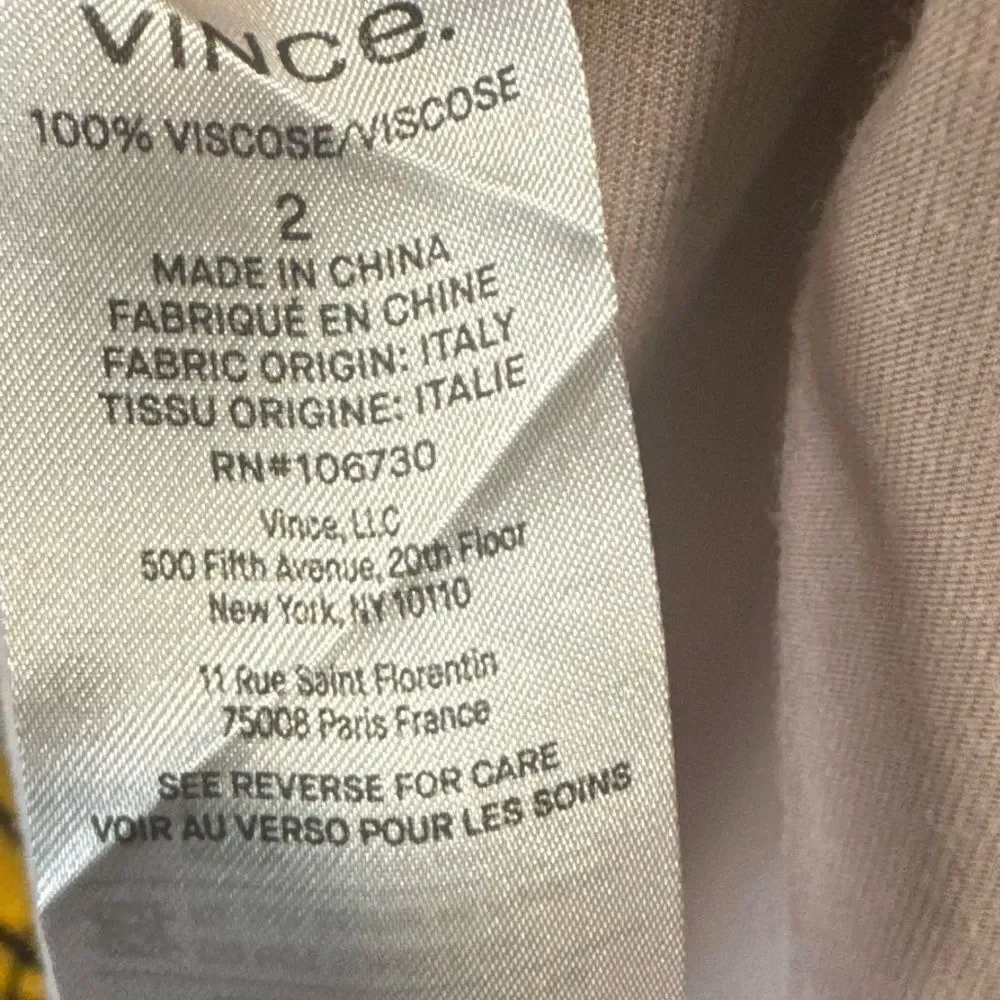 Revolve Vince Draped Pleat Tan Midi Skirt Size 2